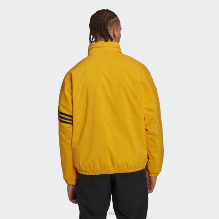 Adidas jachetă pufă cu dungi aurii căptușite adidas bărbați aur 2JBN15285