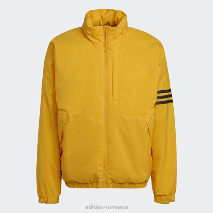 Adidas jachetă pufă cu dungi aurii căptușite adidas bărbați aur 2JBN15285