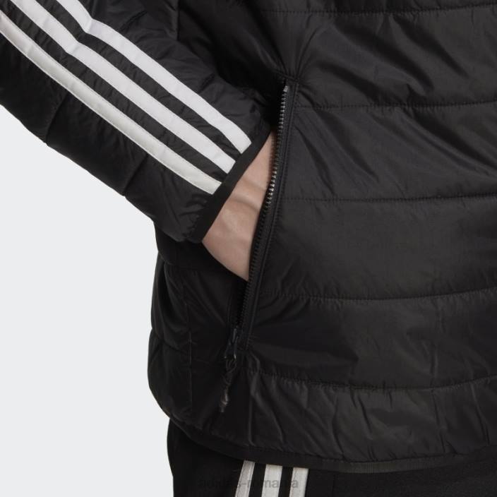 Adidas jachetă pufă neagră căptușită cu glugă adidas bărbați negru 2JBN15243