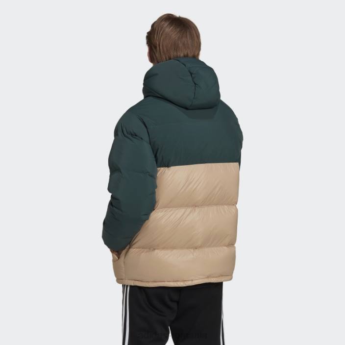 Adidas jachetă puf regen cu glugă verde mineral adidas bărbați verde mineral/bej 2JBN15276