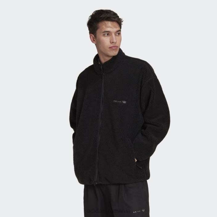Adidas jachetă sherpa reclaim neagră bărbați negru 2JBN14635