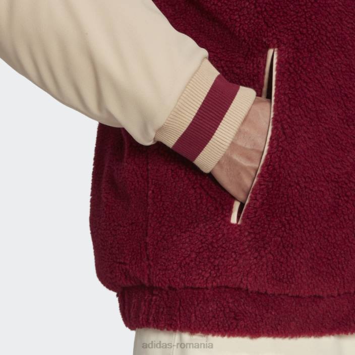 Adidas jacheta varsity burgundy bărbați Burgundia 2JBN14725