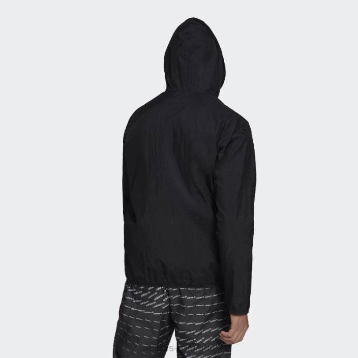 Adidas jacket negru adicolor essentials trefoil bărbați negru 2JBN6616