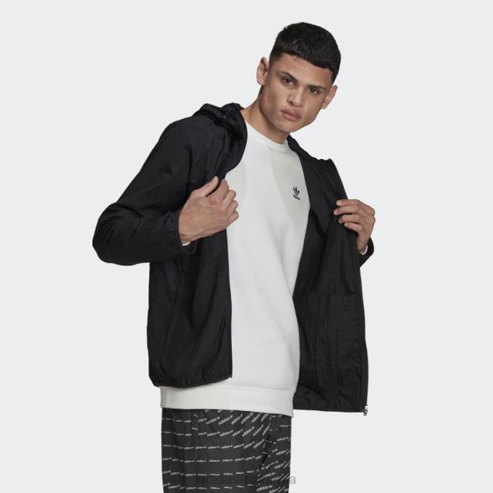 Adidas jacket negru adicolor essentials trefoil bărbați negru 2JBN6616