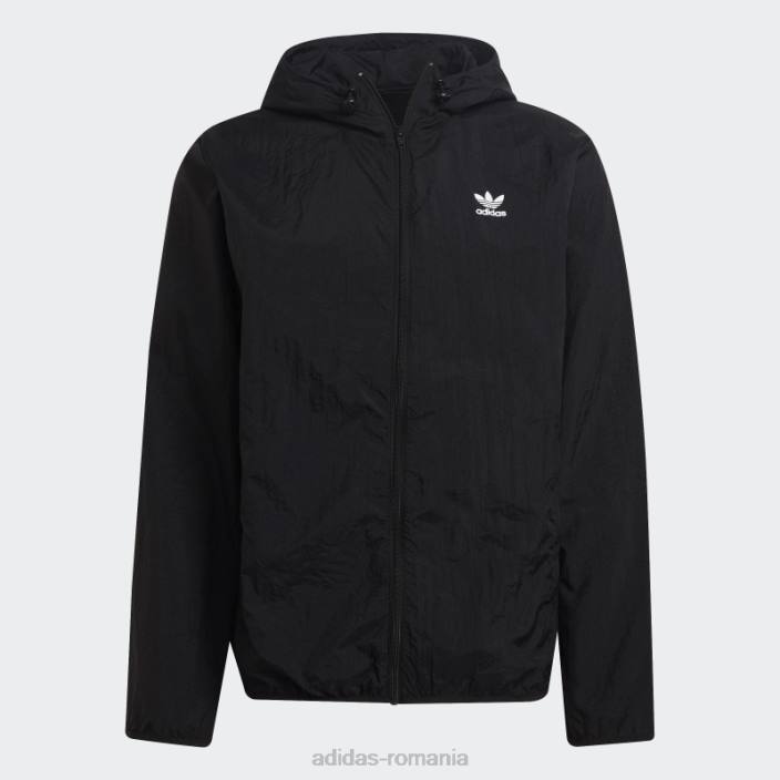 Adidas jacket negru adicolor essentials trefoil bărbați negru 2JBN6616