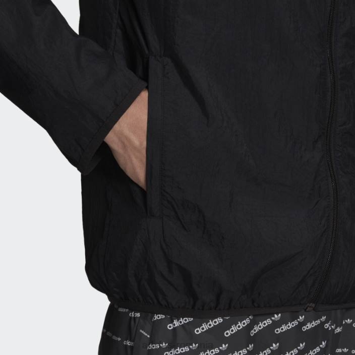 Adidas jacket negru adicolor essentials trefoil bărbați negru 2JBN6616