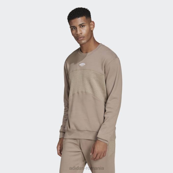 Adidas maro cretos r.y.v. hanorac de bază pentru echipaj bărbați maro cretos 2JBN15071