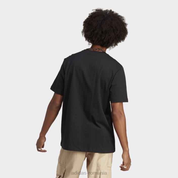 Adidas negru aventură munte fața tricou fashion bărbați negru 2JBN13223