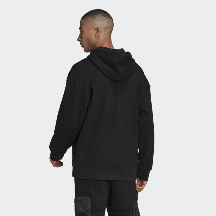 Adidas negru r.y.v. hanorac cu glugă larg bărbați negru 2JBN15263
