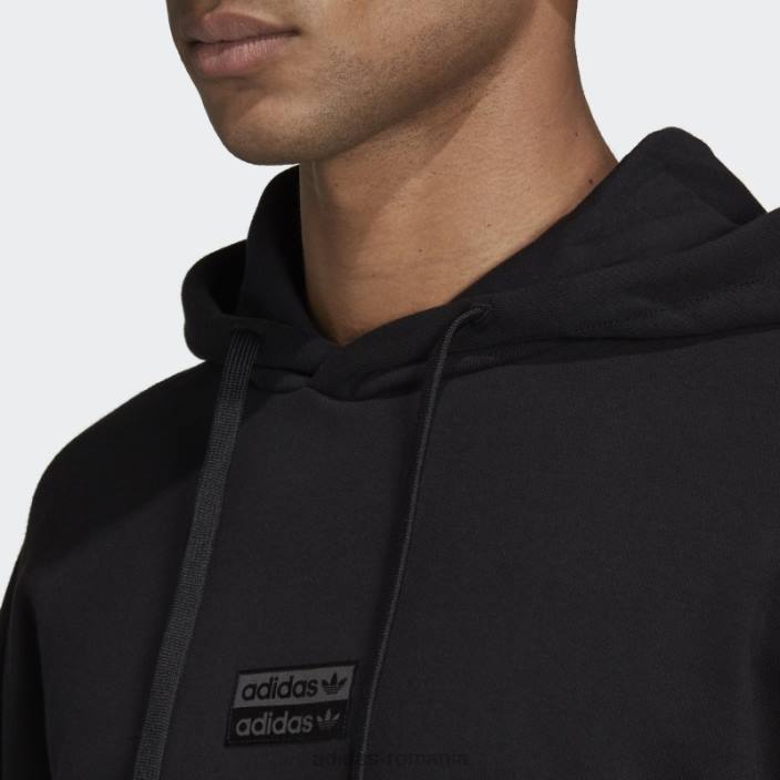 Adidas negru r.y.v. hanorac cu glugă larg bărbați negru 2JBN15263
