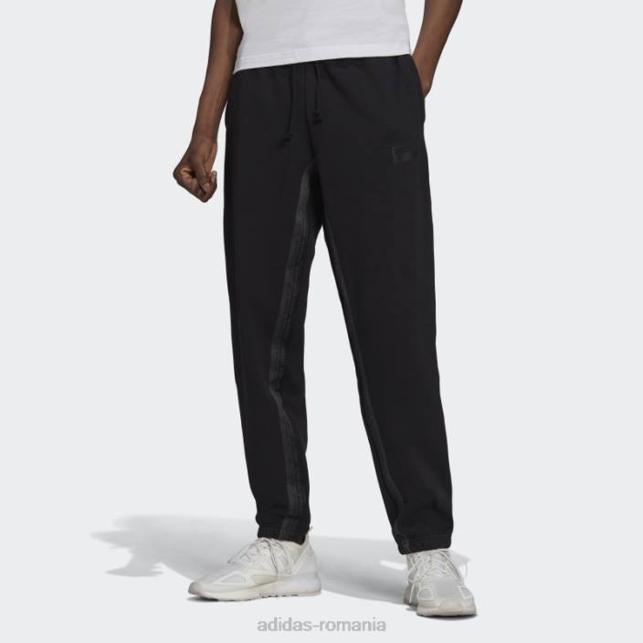 Adidas negru r.y.v. joggeri cu mansete bărbați negru 2JBN15160