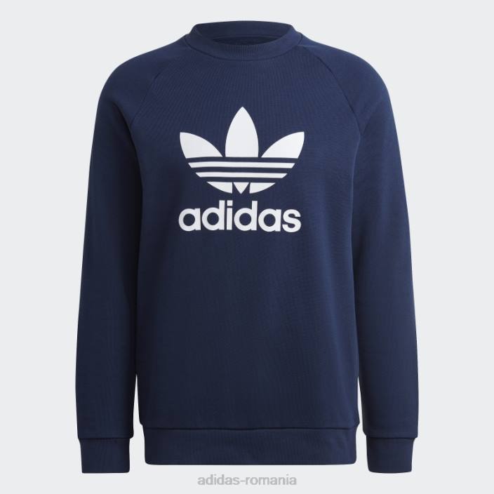 Adidas night indigo adicolor classics trifoil hanorac crewgate bărbați indigo de noapte 2JBN6587