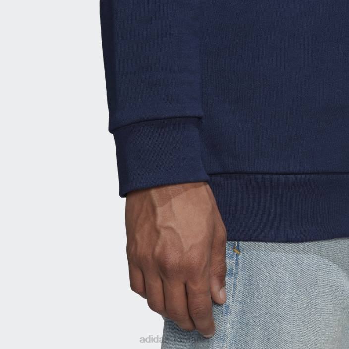 Adidas night indigo adicolor classics trifoil hanorac crewgate bărbați indigo de noapte 2JBN6587