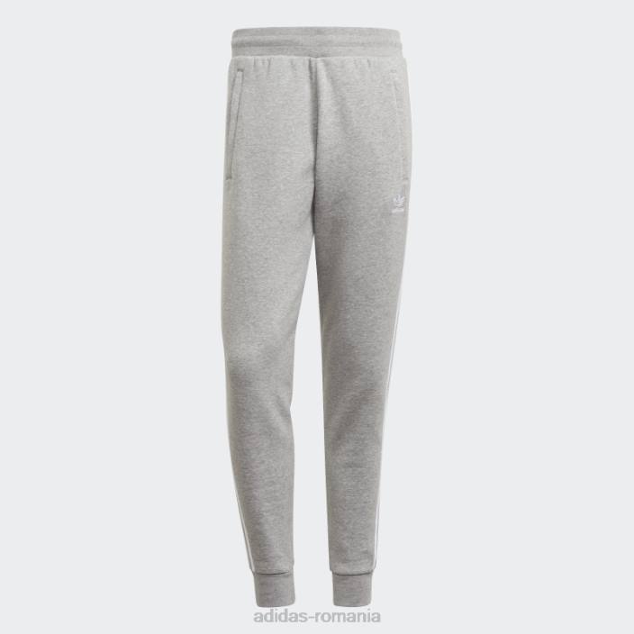 Adidas pantaloni adicolor classics cu 3 dungi gri mediu bărbați gri mediu 2JBN1261
