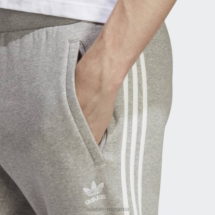 Adidas pantaloni adicolor classics cu 3 dungi gri mediu bărbați gri mediu 2JBN1261