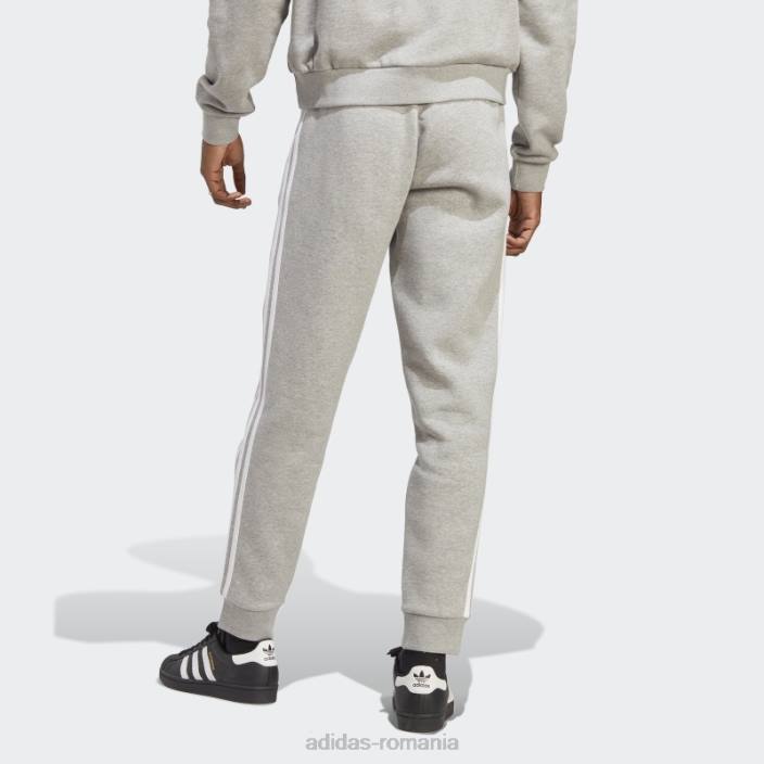 Adidas pantaloni adicolor classics cu 3 dungi gri mediu bărbați gri mediu 2JBN5000