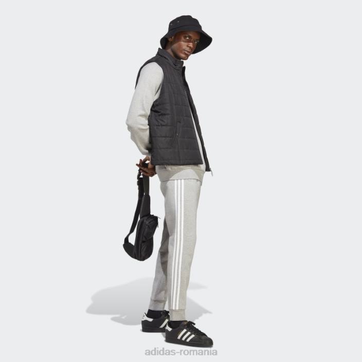 Adidas pantaloni adicolor classics cu 3 dungi gri mediu bărbați gri mediu 2JBN5000