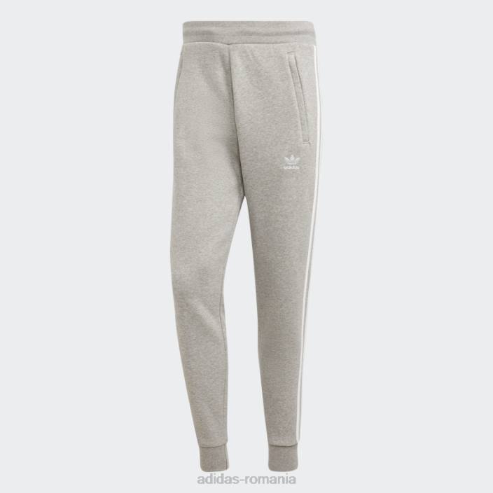 Adidas pantaloni adicolor classics cu 3 dungi gri mediu bărbați gri mediu 2JBN5000