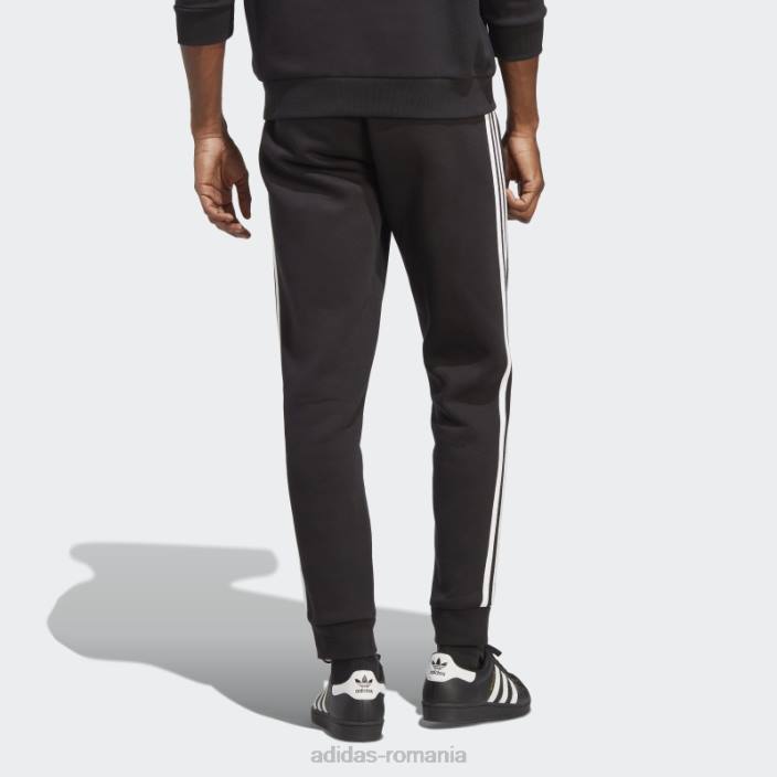 Adidas pantaloni adicolor classics cu 3 dungi negri bărbați negru 2JBN4844