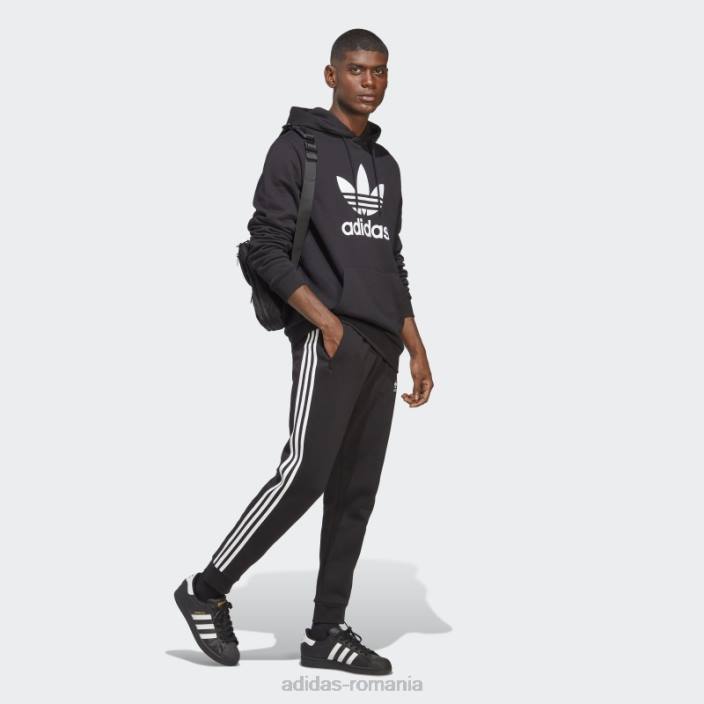 Adidas pantaloni adicolor classics cu 3 dungi negri bărbați negru 2JBN4844
