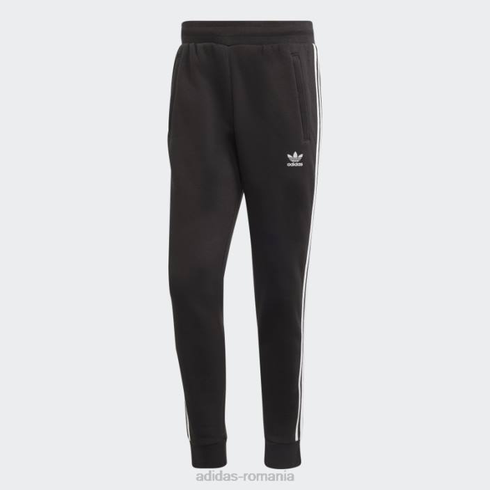Adidas pantaloni adicolor classics cu 3 dungi negri bărbați negru 2JBN4844