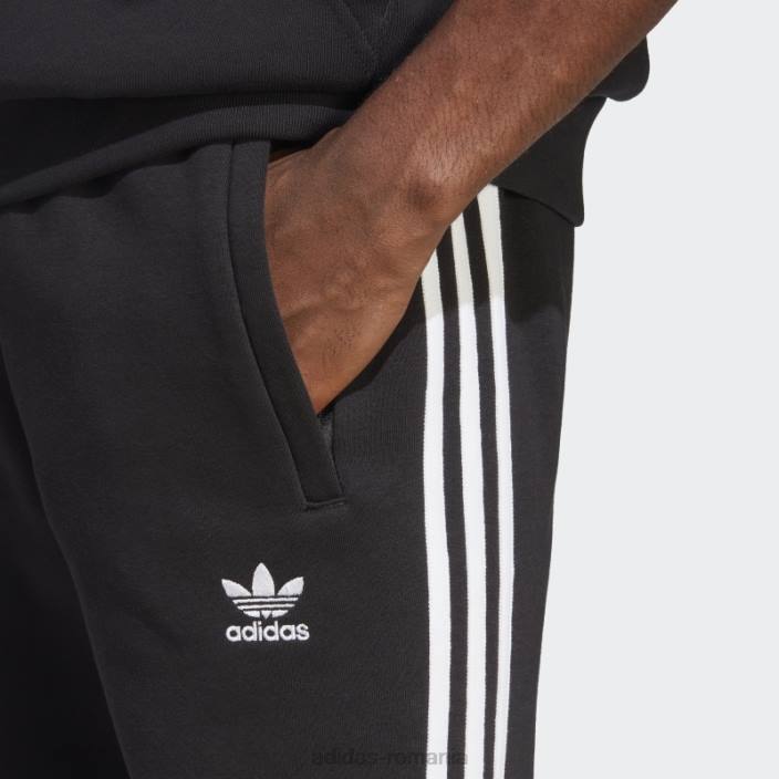 Adidas pantaloni adicolor classics cu 3 dungi negri bărbați negru 2JBN4844