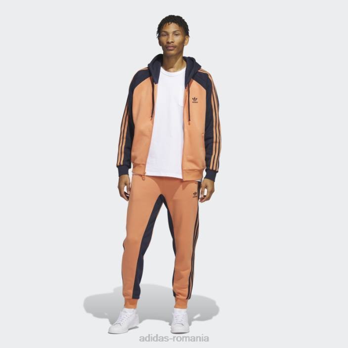 Adidas pantaloni adidas hazy copper sst fleece bărbați cupru/cerneală neclară 2JBN6051