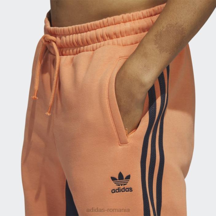 Adidas pantaloni adidas hazy copper sst fleece bărbați cupru/cerneală neclară 2JBN6051