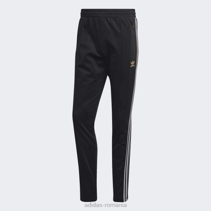 Adidas pantaloni beckenbauer negri adidas bărbați negru/alb/auriu metalic 2JBN1278