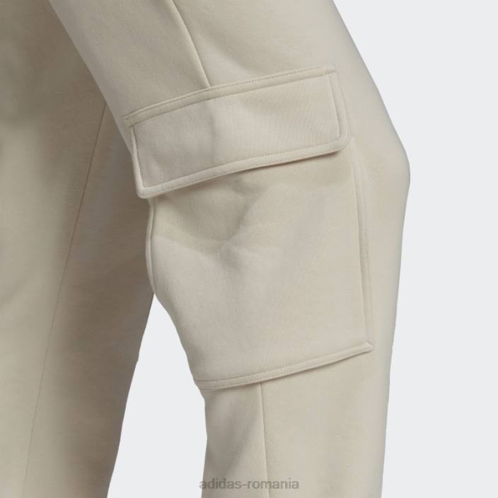 Adidas pantaloni cargo adicolor essentials trefoil alb bărbați alb 2JBN7544