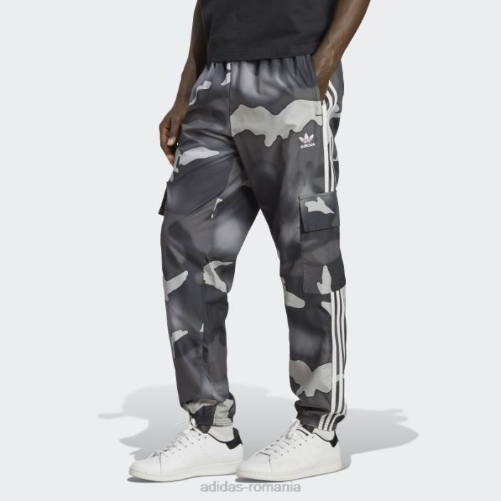 Adidas pantaloni cargo camo cu grafic negru bărbați negru 2JBN13247