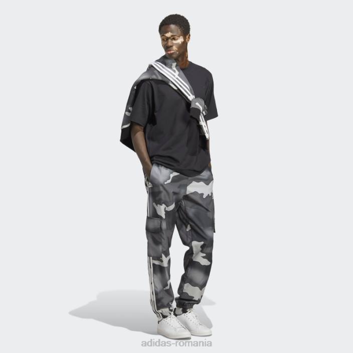 Adidas pantaloni cargo camo cu grafic negru bărbați negru 2JBN13247
