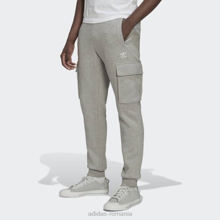 Adidas pantaloni cargo gri mediu adicolor essentials trefoil adidas bărbați gri mediu 2JBN6993