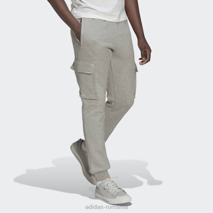 Adidas pantaloni cargo gri mediu adicolor essentials trefoil adidas bărbați gri mediu 2JBN6993