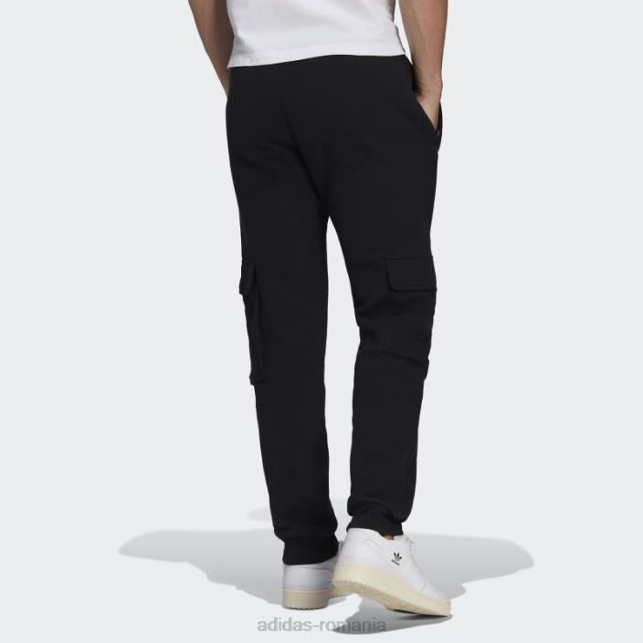 Adidas pantaloni cargo negri adicolor essentials trefoil adidas bărbați negru 2JBN1671