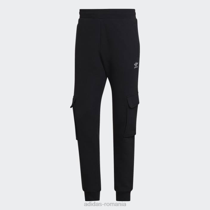 Adidas pantaloni cargo negri adicolor essentials trefoil adidas bărbați negru 2JBN1671