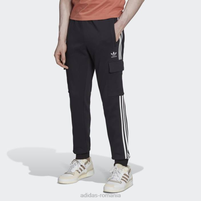 Adidas pantaloni cargo slim adicolor cu 3 dungi adidas bărbați negru 2JBN6927
