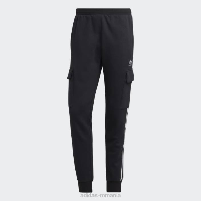 Adidas pantaloni cargo slim adicolor cu 3 dungi adidas bărbați negru 2JBN6927