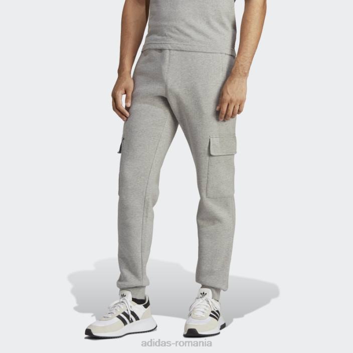 Adidas pantaloni cargo trefoil essentials gri mediu bărbați gri mediu 2JBN5239