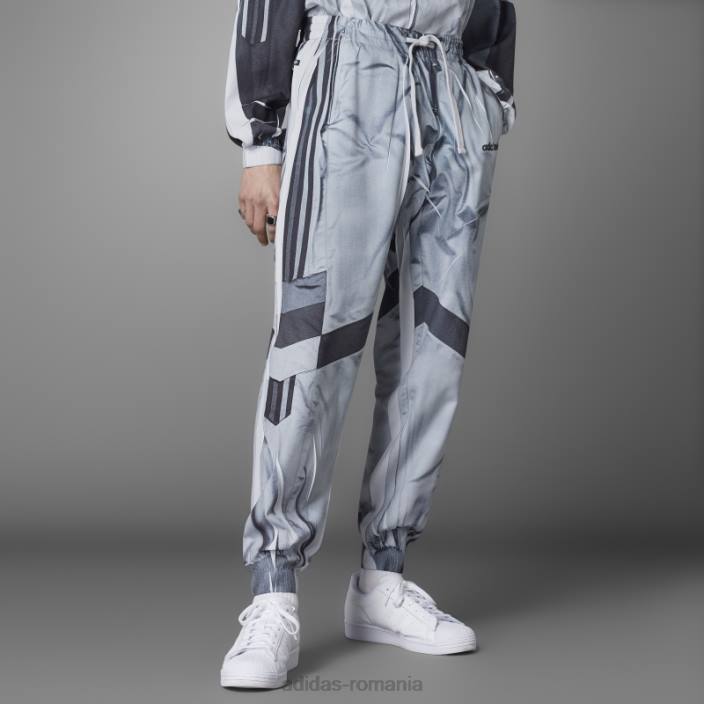 Adidas pantaloni de fotbal cu blocuri din stofa versiune gri albastru bărbați gri 2JBN7498