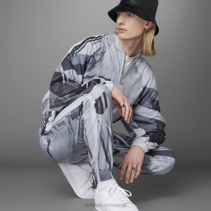 Adidas pantaloni de fotbal cu blocuri din stofa versiune gri albastru bărbați gri 2JBN7498