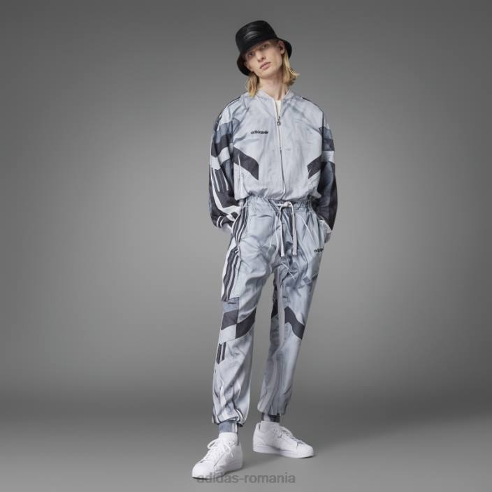 Adidas pantaloni de fotbal cu blocuri din stofa versiune gri albastru bărbați gri 2JBN7498