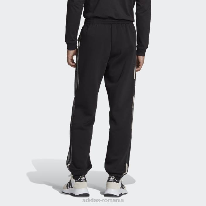 Adidas pantaloni de jogging camo cu grafică neagră bărbați negru 2JBN13288