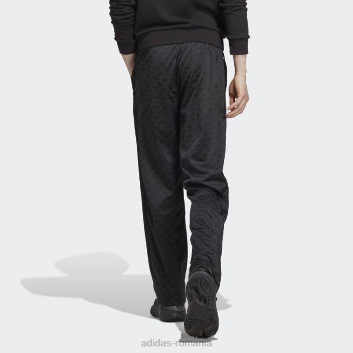 Adidas pantaloni de jogging cu monogramă cu grafică neagră bărbați negru 2JBN13211