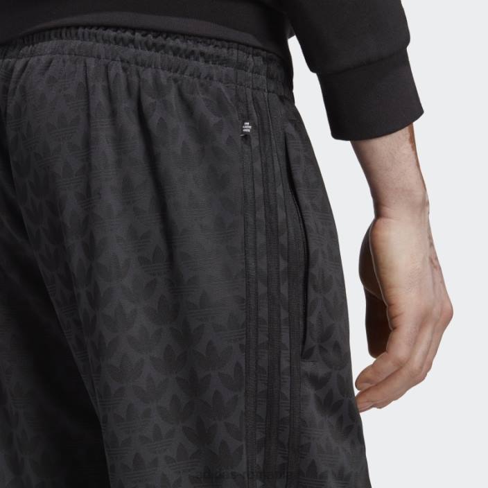 Adidas pantaloni de jogging cu monogramă cu grafică neagră bărbați negru 2JBN13211