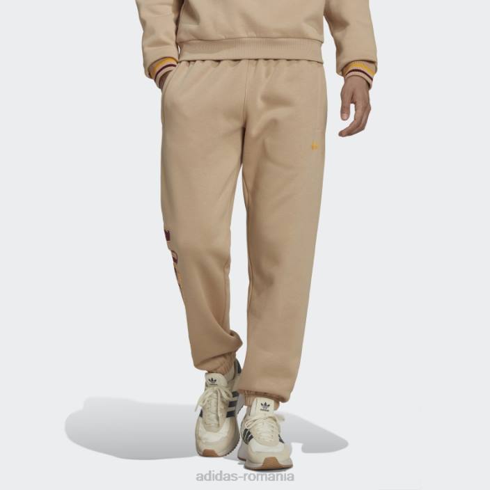 Adidas pantaloni de jogging din varsity bej adidas bărbați bej 2JBN14682