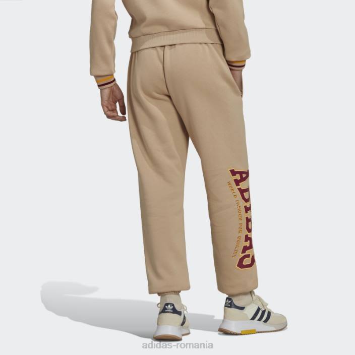 Adidas pantaloni de jogging din varsity bej adidas bărbați bej 2JBN14682