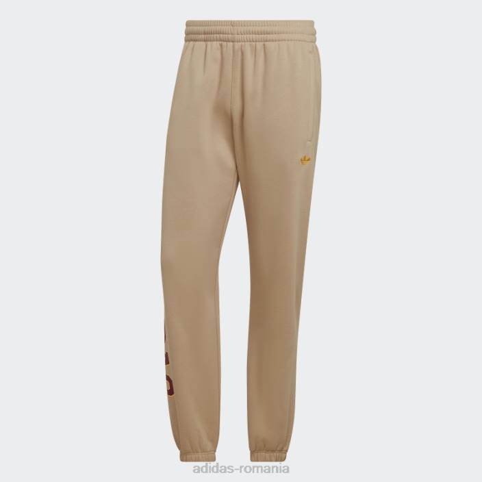 Adidas pantaloni de jogging din varsity bej adidas bărbați bej 2JBN14682