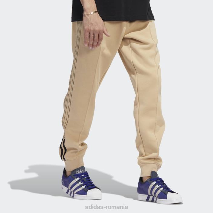 Adidas pantaloni de jogging fleece sst bej adidas bărbați bej/negru 2JBN15270