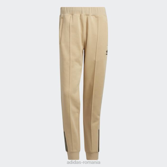 Adidas pantaloni de jogging fleece sst bej adidas bărbați bej/negru 2JBN15270